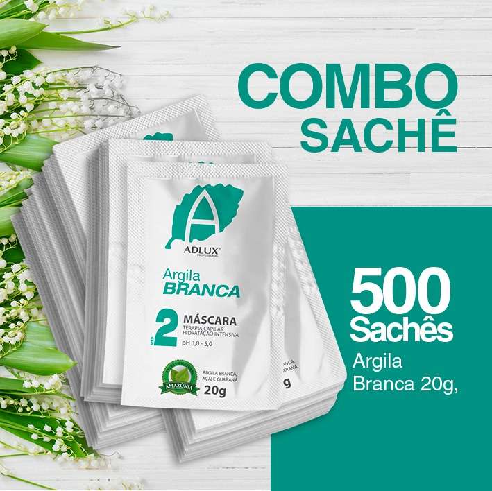 500 Sachê Argila Branca – 20g
